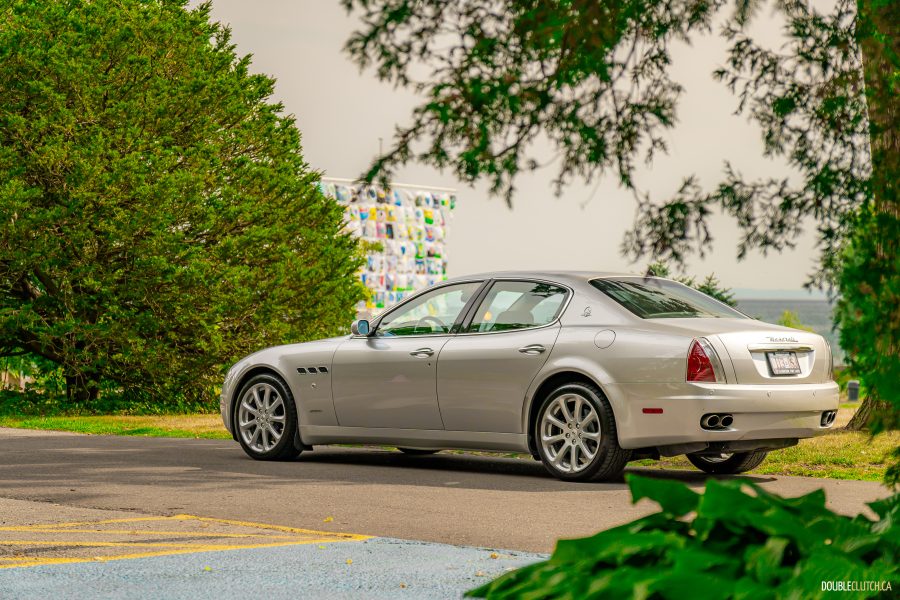 2008 Maserati Quattroporte in silver, rear side