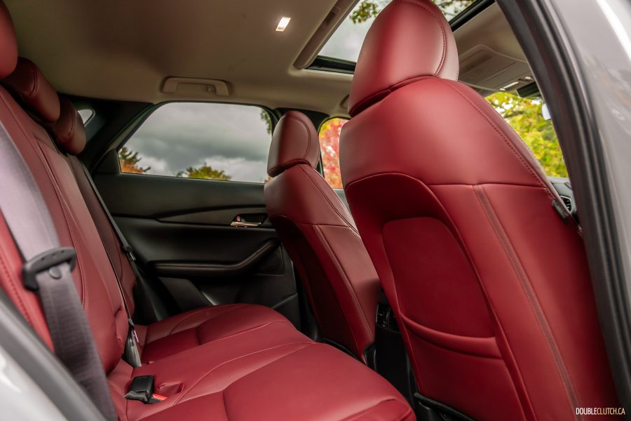 2025 Mazda CX-30 GT interior in Garnet Red
