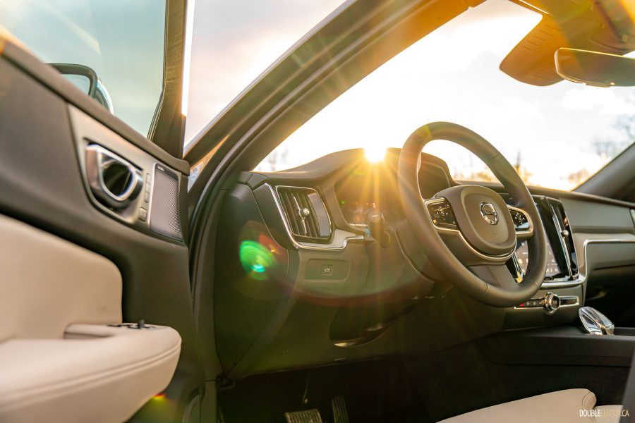 2026 Volvo V60 Cross Country interior with lens flare